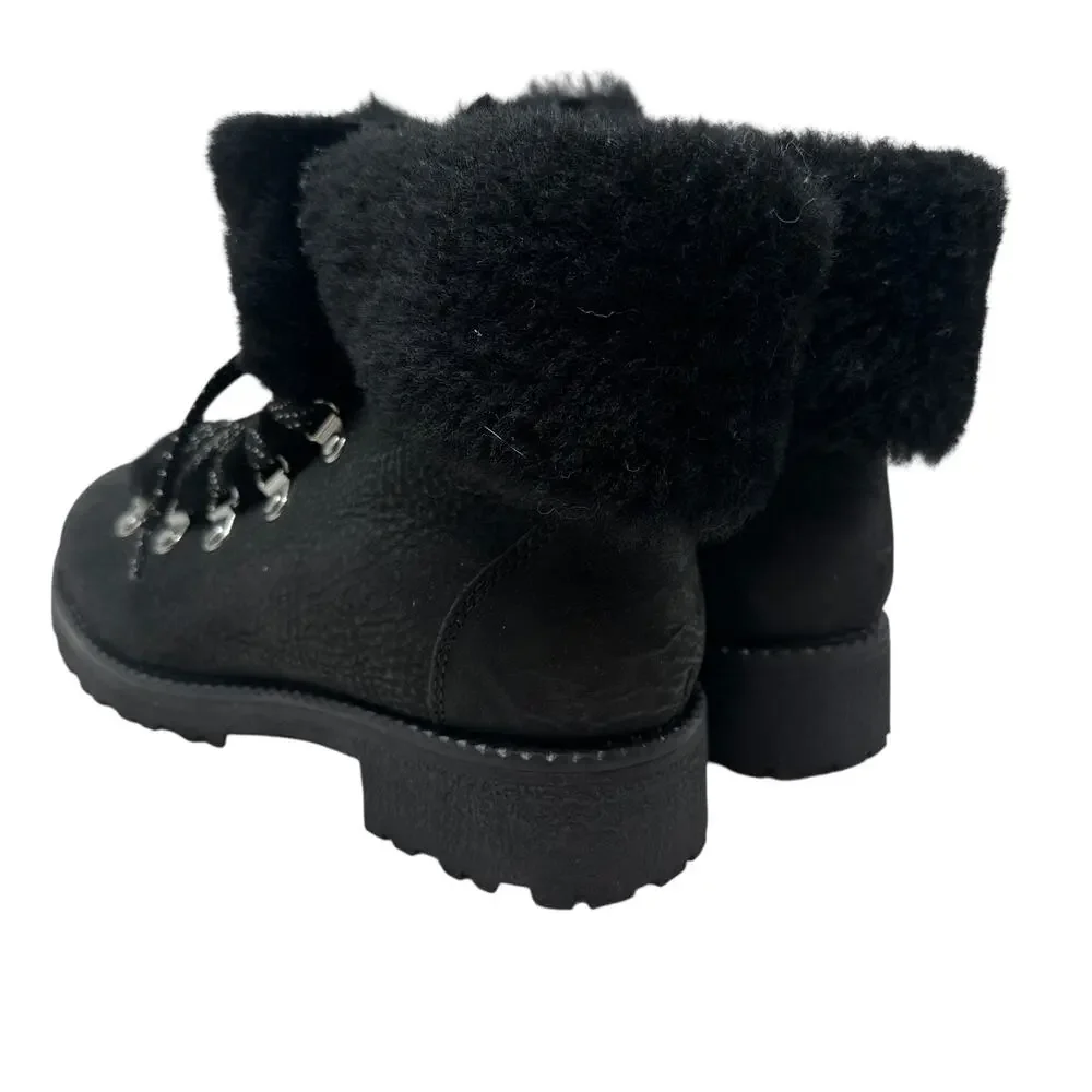 J. Crew Nordic Boots Black‎ Suede Winter Snow Boot Size 9